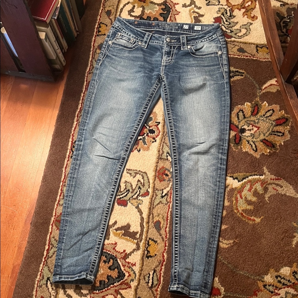 Miss Me Blue Skinny Jeans